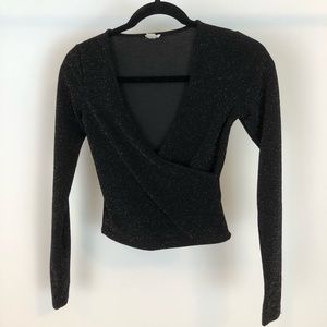 Garage Sparkle Wrap Top